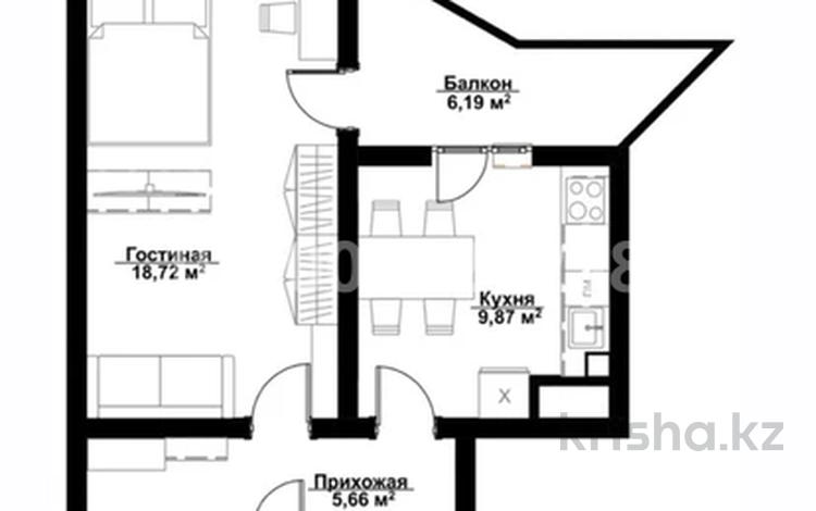 1-комнатная квартира · 42 м² · 3/16 этаж, Базовая позиция 60 за 20.5 млн ₸ в Усть-Каменогорске, Ульбинский — фото 6