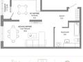 1-комнатная квартира · 40.6 м² · 2/16 этаж, Пр. Мангилик ел, напротив республиканской мечети — Новаая Комфортная школа, школа-лицей 88, детские сады за ~ 24.4 млн ₸ в Астане — фото 2