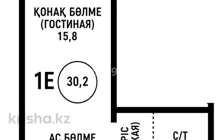 1-бөлмелі пәтер · 30.2 м² · 6/12 қабат, Райымбека 210, бағасы: 27 млн ₸ в Алматы, Алмалинский р-н — фото 2