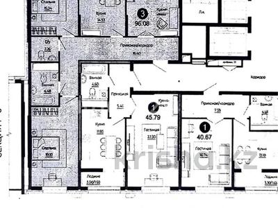3-бөлмелі пәтер · 97 м² · 13/18 қабат, Е 882 7, бағасы: 44 млн ₸ в Астане, Нура р-н