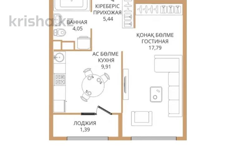 1-комнатная квартира, 38.5 м², 11/16 этаж, Манаса — Абая за 40 млн 〒 в Алматы, Бостандыкский р-н — фото 2