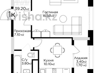 1-бөлмелі пәтер · 39.2 м² · 3/18 қабат, ул. Е-36 — БЕЗ КОМИССИИ/ ВЫБОР ЭТАЖА И ПЛАНИРОВКИ, бағасы: ~ 24.4 млн ₸ в Астане, Нура р-н