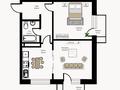 2-бөлмелі пәтер · 64.13 м² · 2/3 қабат, мкр Ерменсай, Торангы 55, бағасы: 54.5 млн ₸ в Алматы, Бостандыкский р-н — фото 4