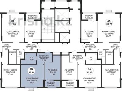 1-бөлмелі пәтер · 42.5 м² · 11/18 қабат, Туран 39/3, бағасы: 34.8 млн ₸ в Астане, Нура р-н