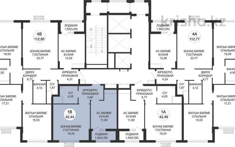 1-бөлмелі пәтер · 42.5 м² · 11/18 қабат, Туран 39/3, бағасы: 34.8 млн ₸ в Астане, Нура р-н — фото 2