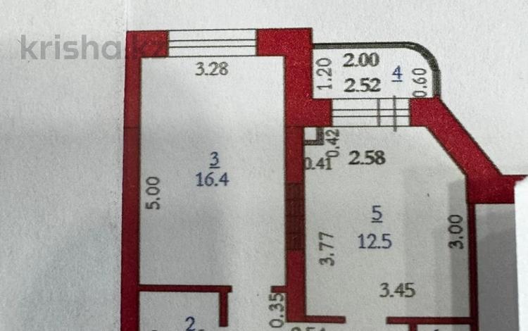 1-комнатная квартира · 43.3 м² · 4/5 этаж, мкр. Алтын орда — мкр. Алтын орда за 13.5 млн 〒 в Актобе, мкр. Алтын орда — фото 2