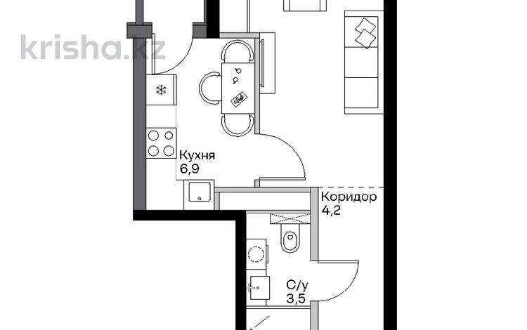 1-комнатная квартира · 30 м² · 1/7 этаж, Естай за 13.9 млн ₸ в  — фото 2