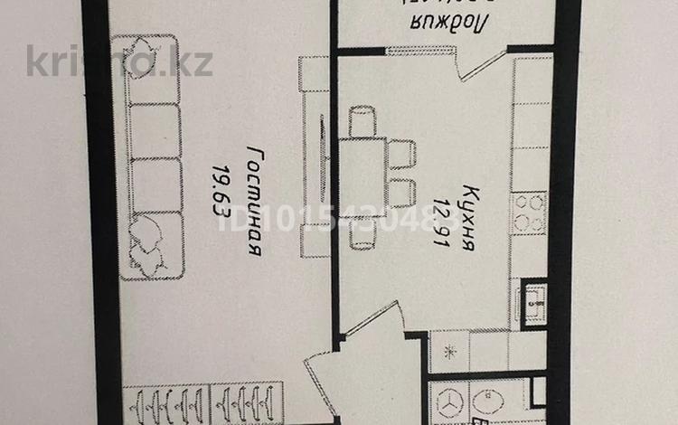 1-комнатная квартира · 43.31 м² · 9/10 этаж, Нажимеденов 6 — Нажимеденова # Азербаева за 26.5 млн ₸ в Астане, Сарайшык р-н — фото 2