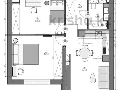 3-комнатная квартира · 67 м² · 11/12 этаж, Рыскулова 4а — Рыскулова Омарова за 34.7 млн ₸ в Алматы, Алатауский р-н