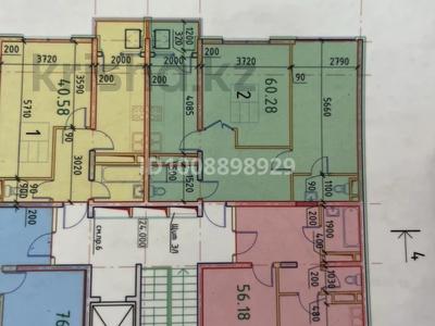 2-комнатная квартира · 60.28 м² · 1/10 этаж, Алтын Орда 11/к6 за 37 млн ₸ в Алматы, Наурызбайский р-н