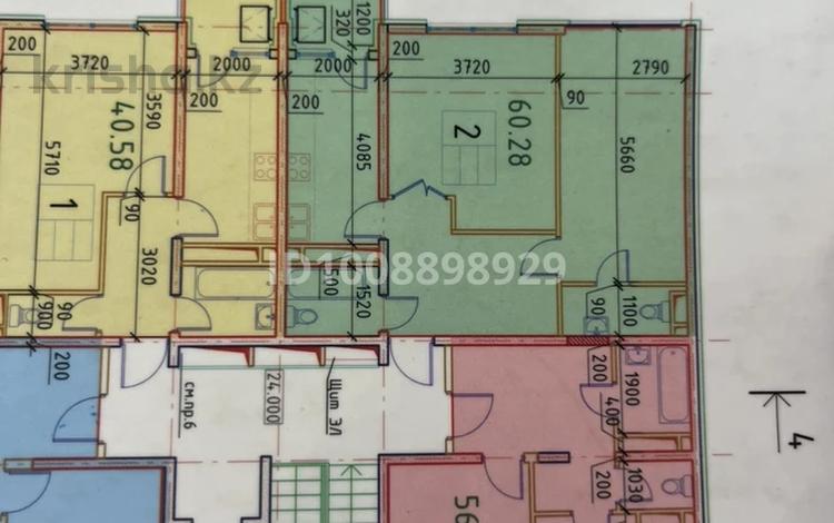 2-бөлмелі пәтер · 60.28 м² · 1/10 қабат, Алтын Орда 11/к6, бағасы: 37 млн ₸ в Алматы, Наурызбайский р-н — фото 2