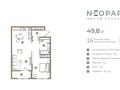 2-комнатная квартира · 49.8 м² · 6/9 этаж, Ботакоз 5 за ~ 30.5 млн ₸ в Алматы, Алатауский р-н — фото 2