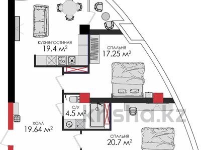 3-бөлмелі пәтер · 88 м² · 1/20 қабат, 15-ш/а. 48 участок, бағасы: 48.4 млн ₸ в Актау, 15-й мкр