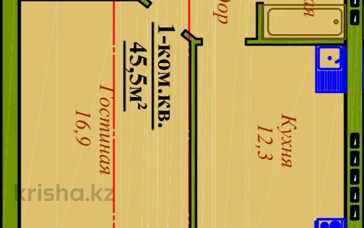 1-комнатная квартира · 45.5 м² · 2/9 этаж, мкр. Алтын орда, Алтын орда за 17.8 млн 〒 в Актобе — фото 2