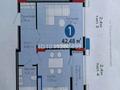 1-бөлмелі пәтер · 42.48 м² · 8/9 қабат, Сагадат Нурмагамбетов 15, 16, бағасы: 37.5 млн ₸ в Астане, Сарайшык р-н — фото 2