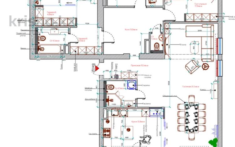 4-бөлмелі пәтер · 157 м² · 4/5 қабат, Сарай бату — Жанибекова-Сарай Бату, бағасы: 80 млн ₸ в Шымкенте — фото 2