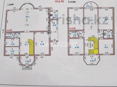 Отдельный дом • 10 комнат • 500 м² • 13 сот., мкр Ракуша, Бокашева 92А — Школы за 200 млн 〒 в Атырау, мкр Ракуша