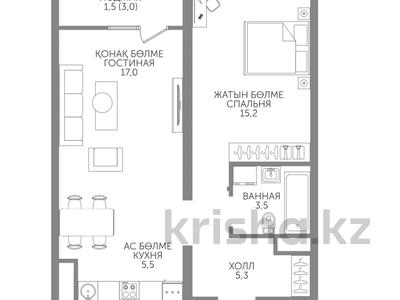 2-бөлмелі пәтер · 48 м² · 11/15 қабат, Райымбека 210/27, бағасы: ~ 33.6 млн ₸ в Алматы, Алмалинский р-н