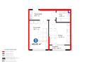 1-бөлмелі пәтер · 48.45 м² · 1/12 қабат, мкр Северо-Запад, К. Толеметова 64/2, бағасы: 28 млн ₸ в Шымкенте, Абайский р-н — фото 5