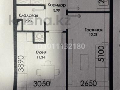 1-бөлмелі пәтер · 39.7 м² · 5/6 қабат, Толе би — Толе би - Ташенова, бағасы: 19 млн ₸ в Шымкенте, Аль-Фарабийский р-н