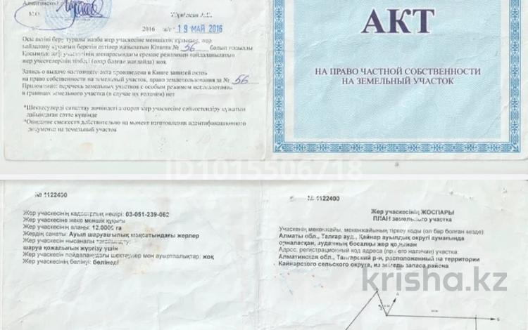 Жер телімі · 12 га, Қайнар, бағасы: 175 млн ₸ в  — фото 2