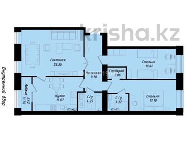 3-комнатная квартира, 100 м², 6/12 этаж, Бухар жырау, 29​ за 48 млн 〒 в Астане, Есильский р-н