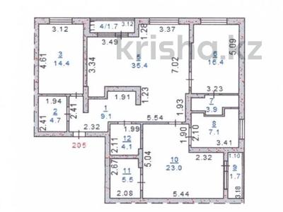 4-комнатная квартира · 127 м² · 9/10 этаж, Гашека 5а за ~ 61 млн 〒 в Костанае