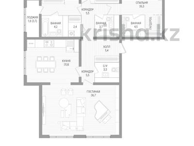 4-комнатная квартира · 156 м² · 3 этаж, Аль-Фараби 69 за 309 млн 〒 в Алматы