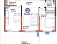 2-комнатная квартира · 66.52 м² · 2/6 этаж, Тараз за 55 млн ₸ в Алматы, Турксибский р-н — фото 2