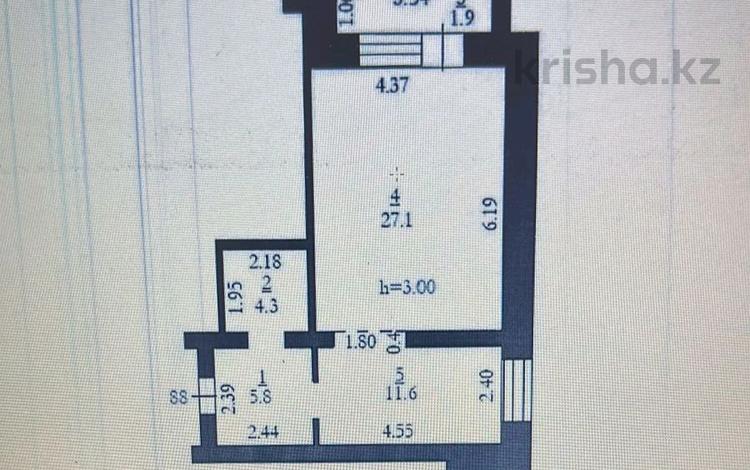 1-бөлмелі пәтер · 51 м² · 3/10 қабат, Мкр. Алтын орда 5Е, бағасы: 15.7 млн ₸ в Актобе, мкр Авиатор — фото 2