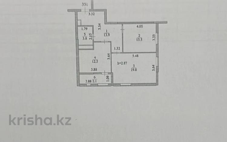 2-комнатная квартира · 65.6 м² · 13/15 этаж, А 75 за 30 млн ₸ в Астане, Алматы р-н — фото 13