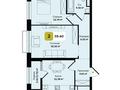 2-комнатная квартира · 58 м² · 6/9 этаж, мкр Кайрат, Туркестан 115 за 42 млн ₸ в Алматы, Турксибский р-н