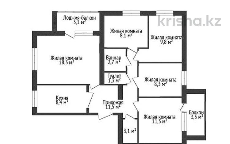 5-бөлмелі пәтер · 85 м² · 6/6 қабат, Алтынсарина — АТП-1, бағасы: 27.6 млн ₸ в Костанае — фото 3