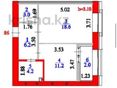 1-комнатная квартира · 43 м² · 4/9 этаж, Улы Дала 36 за ~ 33.2 млн ₸ в Астане, Нура р-н