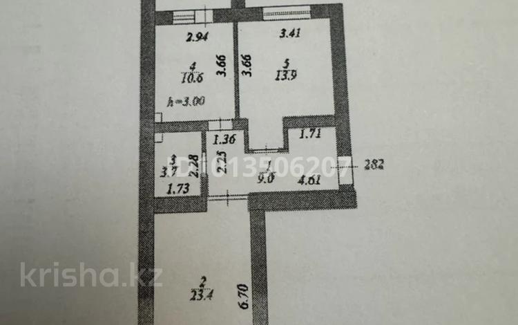 3-бөлмелі пәтер · 62.4 м² · 4/10 қабат, Алихан Бокейхан 13 — орынбор, бағасы: 54 млн ₸ в Астане, Есильский р-н — фото 2