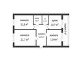 3-бөлмелі пәтер · 86.9 м² · 4/9 қабат, НАЗАРБАЕВА ПРОСПЕКТ 233 Б, бағасы: 39 млн ₸ в Костанае — фото 3