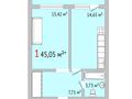1-комнатная квартира, 48.31 м², 6/11 этаж, победы 70 за ~ 19.8 млн 〒 в Костанае