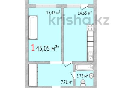 1-комнатная квартира, 48.31 м², 6/11 этаж, победы 70 за ~ 19.8 млн 〒 в Костанае