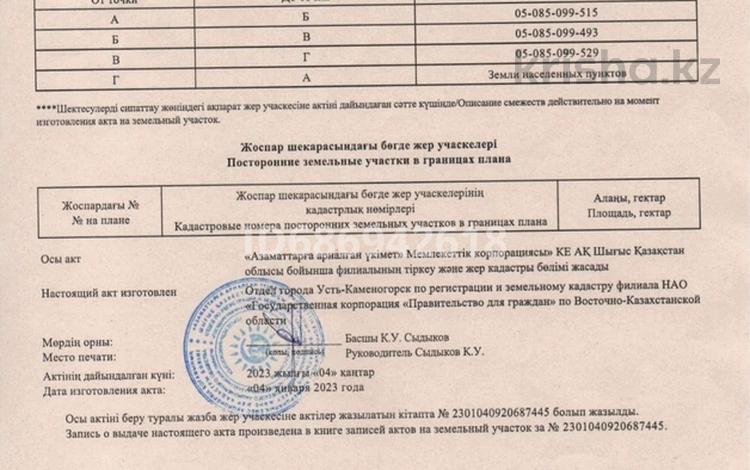 Участок · 10 соток, Ул. Б. Момышулы 36/3 — П. Куленовка за 11.5 млн 〒 в Усть-Каменогорске — фото 2