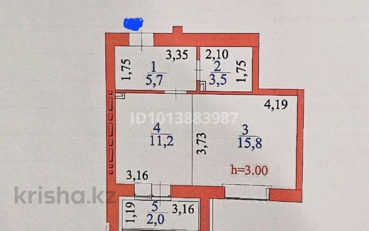 1-комнатная квартира · 38.2 м² · 2/12 этаж, ​Улица А 52, 2 10/1 за 17 млн ₸ в Астане, Сарайшык р-н — фото 2