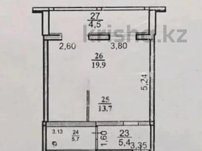 1-комнатная квартира, 50 м², 18/19 этаж, Брусиловского 159 за 25.5 млн 〒 в Алматы, Алмалинский р-н