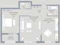 2-комнатная квартира · 66.09 м² · 2 этаж, По ул. Ханов Керея и Жанибека, напротив Президентского парка — Самал Парк за ~ 48.2 млн ₸ в Астане, Есильский р-н — фото 2