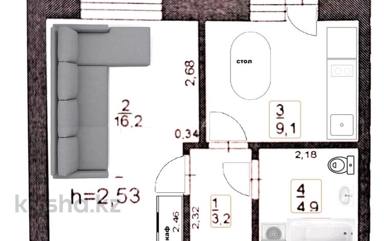 1-комнатная квартира · 35.4 м² · 5/9 этаж, Ладожская ул. 19 за 18.5 млн ₸ в Павлодаре — фото 2