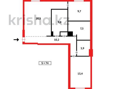 3-комнатная квартира, 74 м², 2/5 этаж, пр. Республики за 15.5 млн 〒 в Темиртау