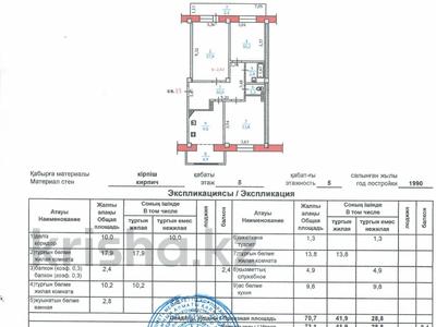 3-бөлмелі пәтер · 73.1 м² · 5/5 қабат, Райымбека 167Б, бағасы: 43 млн ₸ в Алматы, Жетысуский р-н