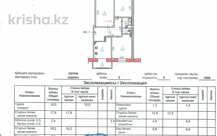 3-комнатная квартира · 73.1 м² · 5/5 этаж, Райымбека 167Б за 43 млн ₸ в Алматы, Жетысуский р-н — фото 2
