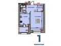 1-бөлмелі пәтер · 47.39 м², Курганская 2, бағасы: ~ 20.4 млн ₸ в Костанае — фото 3