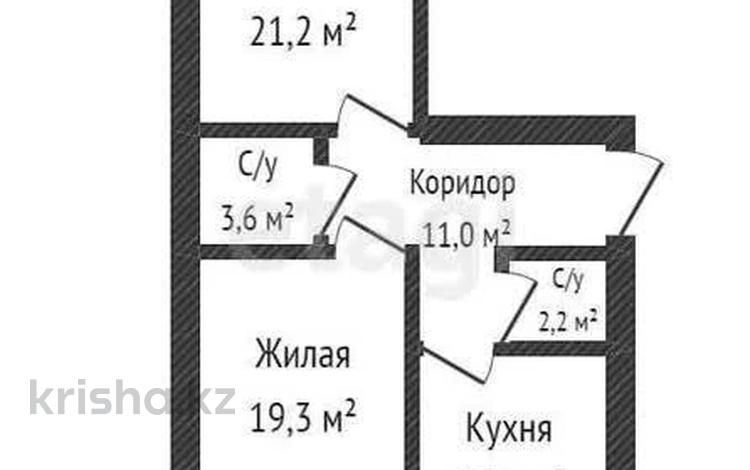 2-бөлмелі пәтер · 70.7 м² · 5/5 қабат, мкр. Алтын орда 13, бағасы: 13.5 млн ₸ в Актобе — фото 3