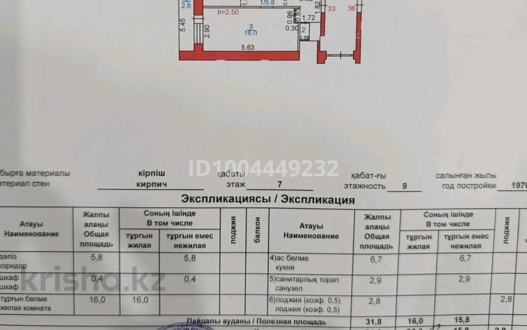 1-комнатная квартира · 34 м² · 7/9 этаж, мкр Новый Город, Б Жырау — На 45 квартале кафе Бибигуль за 16 млн ₸ в Караганде, Казыбек би р-н — фото 4