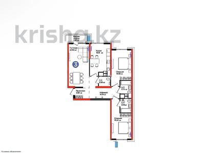 3-бөлмелі пәтер · 100 м² · 12 қабат, 18-й микрорайон, 18-й микрорайон, бағасы: 61 млн ₸ в Шымкенте, Аль-Фарабийский р-н